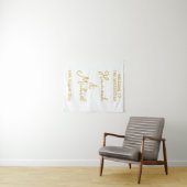 Gepersonaliseerde White Gold Welkom bij Wedding Fa Wandkleed (In Situ (horizontaal))