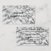 Gepersonaliseerde White Marble Business Card Templ Visitekaartje (Voorkant / Achterkant)