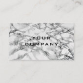 Gepersonaliseerde White Marble Business Card Templ Visitekaartje (Voorkant)