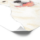 Gepersonaliseerde White Pitbull Staffy Dog Art Foto Afdruk (Hoek)