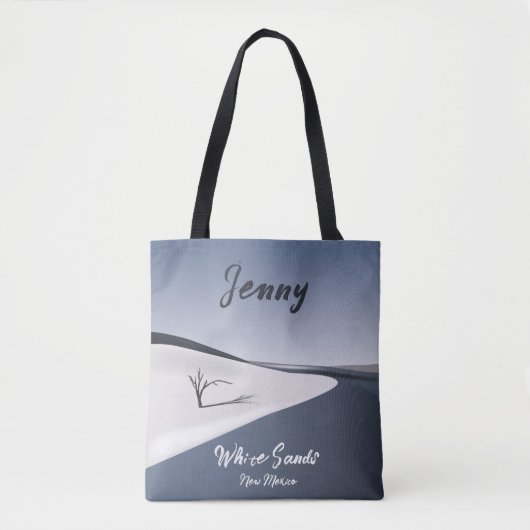 Gepersonaliseerde White Sands New Mexico Canvas ta Tote Bag (Voorkant)