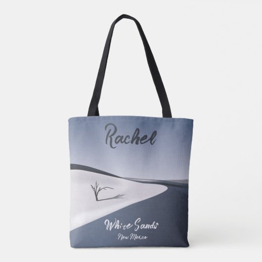 Gepersonaliseerde White Sands New Mexico Canvas ta Tote Bag (Achterkant)