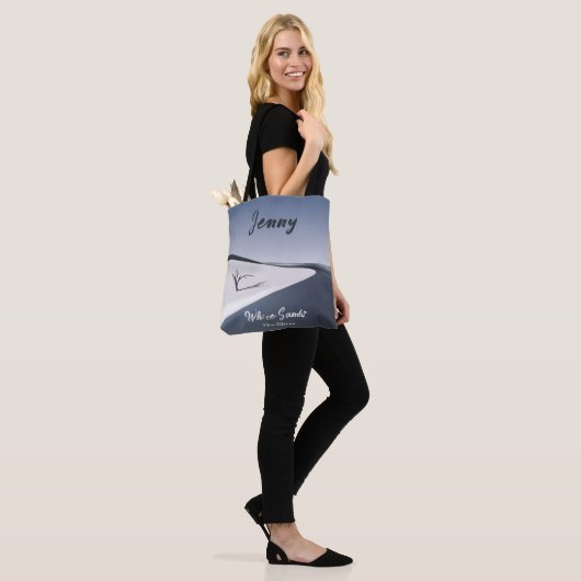 Gepersonaliseerde White Sands New Mexico Canvas ta Tote Bag (Op model)
