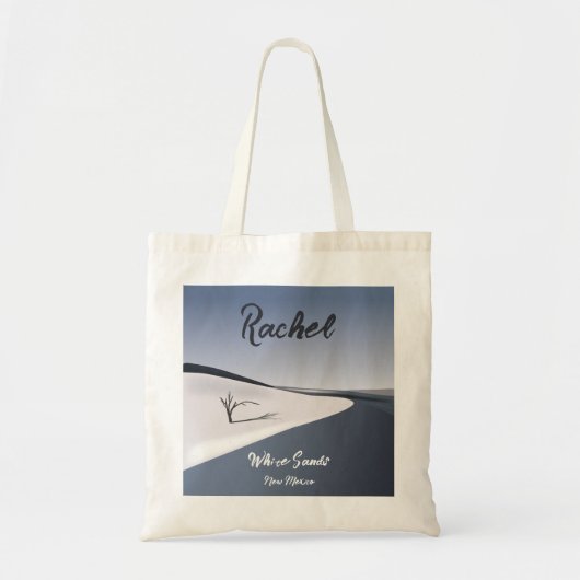 Gepersonaliseerde White Sands New Mexico Canvas ta Tote Bag (Voorkant)