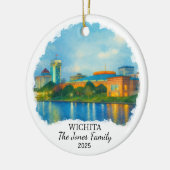 Gepersonaliseerde Wichita Ornament, Kansas Keramisch Ornament (Links)