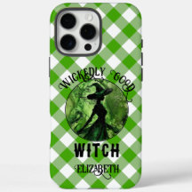 Gepersonaliseerde Wickedly Goede Heks Green Gingha