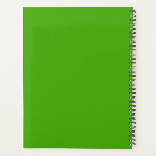 Gepersonaliseerde Wickedly Goede Heks Green Gingha Planner (Achterkant)