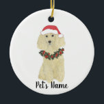 Gepersonaliseerde wieg (Blonde Golden Tan) Keramisch Ornament<br><div class="desc">Maak dit jaar de mooie lijst met een ornament van je favoriete poedel elf! Voor de liefste geschenken,  combineer het met een bijpassende kunstafdruk of een ander item uit mijn collectie!</div>