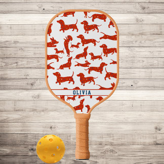 Gepersonaliseerde Wiener Hond, Worst Hond Retro Pa Pickleball Paddle