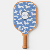 Gepersonaliseerde Wiener hond, worstenhond Pickleball Paddle (Achterkant)