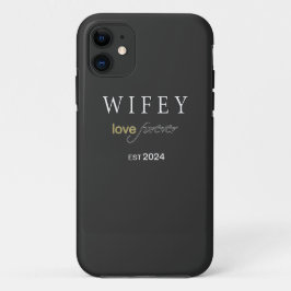 Gepersonaliseerde Wifey eeuwige Liefde registratie Case-Mate iPhone Case
