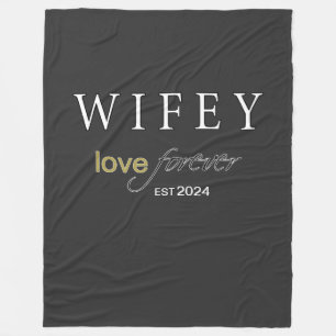 Gepersonaliseerde Wifey eeuwige Liefde registratie Fleece Deken