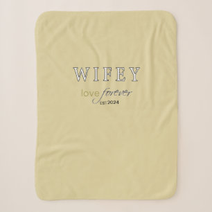 Gepersonaliseerde Wifey eeuwige Liefde registratie Sherpa Deken