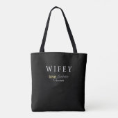 Gepersonaliseerde Wifey eeuwige Liefde registratie Tote Bag (Achterkant)