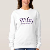 Gepersonaliseerde Wifey Stijlvolle Moderne Minimal Trui (Voorkant)