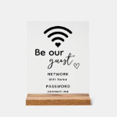 Gepersonaliseerde WiFi Nieuw Home Cadeau Gast Acry Acryl Bord (Voorkant)