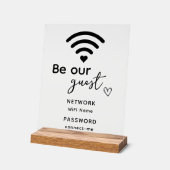 Gepersonaliseerde WiFi Nieuw Home Cadeau Gast Acry Acryl Bord (Hoek)
