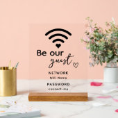 Gepersonaliseerde WiFi Nieuw Home Cadeau Gast Acry Acryl Bord (Huwelijk)