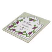 Gepersonaliseerde Wijn Grote Tegel Trivet Tegeltje (Zijkant)