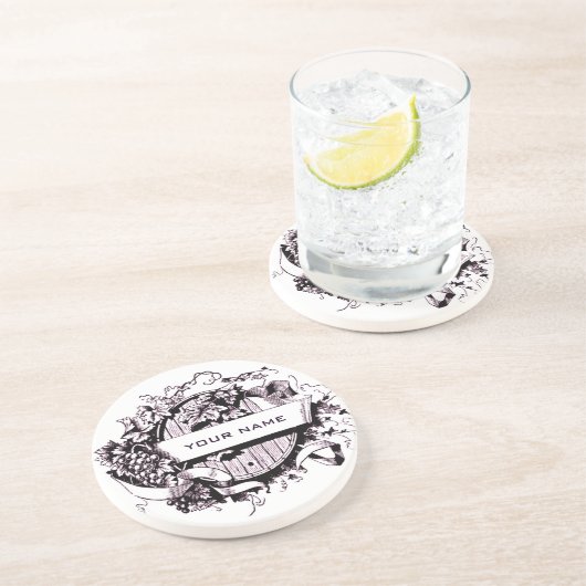 Gepersonaliseerde wijn onderzetters (Zijkant)