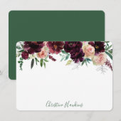 Gepersonaliseerde wijn - rode, moderne Waterverf - Notitiekaartje (Voorkant / Achterkant)