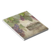 Gepersonaliseerde wijnbouw wijngaard op wijngaarde notitieblok (Schuin)