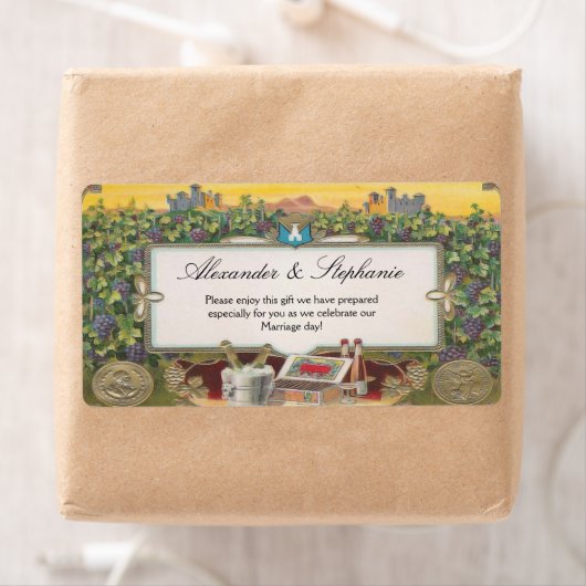 Gepersonaliseerde wijndruiven Wijngaard Etiketten (Insitu)