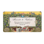 Gepersonaliseerde wijndruiven Wijngaard Etiketten (Voorkant)