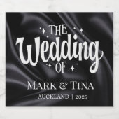 Gepersonaliseerde wijnetiketten | Luxe bruiloften  Sparkling Wijnetiket (Enkel label)