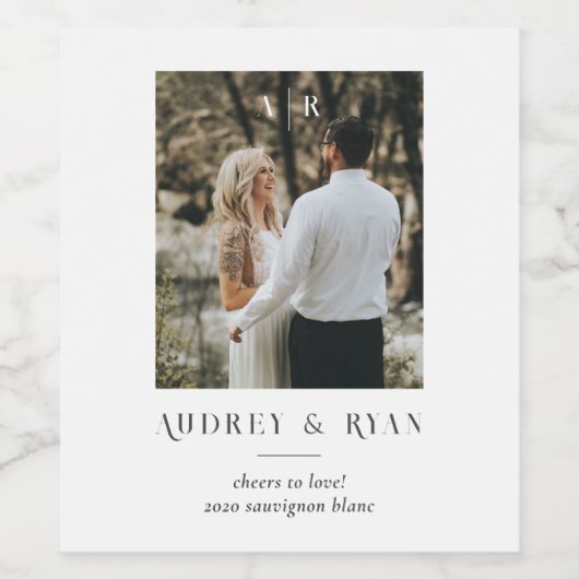 Gepersonaliseerde Wijnfles Label met Foto Wijn Etiket (Enkel label)