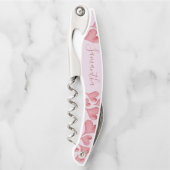 Gepersonaliseerde Wijnliefhebber Gift Valentijnsda Kurkentrekker (Voorkant)