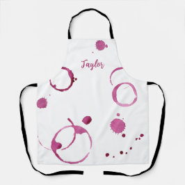 Gepersonaliseerde wijnringen, vlekken, wijnstok, r schort