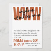 Gepersonaliseerde wijsheid, rimpels, wijn grappige kaart (Voorkant)