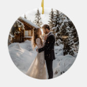 Gepersonaliseerde wijze Hand getrokken grillige bo Keramisch Ornament (Achterkant)