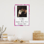 Gepersonaliseerde wil je me trouwen poster (Keuken)