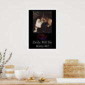 Gepersonaliseerde wil je me trouwen poster (Keuken)