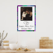 Gepersonaliseerde wil je me trouwen poster (Keuken)