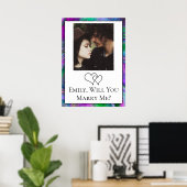 Gepersonaliseerde wil je me trouwen poster (Thuiskantoor)