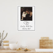 Gepersonaliseerde wil je me trouwen poster (Keuken)