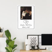 Gepersonaliseerde wil je me trouwen poster (Thuiskantoor)