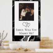 Gepersonaliseerde wil je me trouwen poster (Keuken)