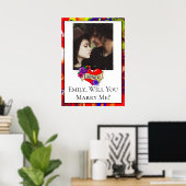Gepersonaliseerde wil je me trouwen poster (Thuiskantoor)