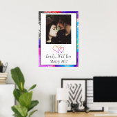Gepersonaliseerde wil je me trouwen poster (Thuiskantoor)