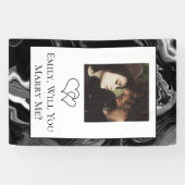 Gepersonaliseerde wil je me trouwen spandoek (Horizontaal)