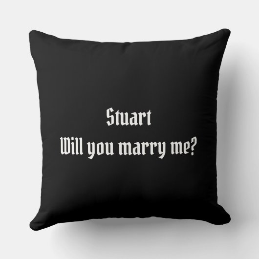 Gepersonaliseerde wil je me trouwen? voorstel-behu kussen (Achterkant)