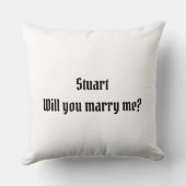 Gepersonaliseerde wil je me trouwen? voorstel-behu kussen (Achterkant)