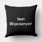 Gepersonaliseerde wil je me trouwen? voorstel-behu kussen (Achterkant)