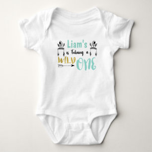 Gepersonaliseerde Wild One Baby Jersey Bodysuit