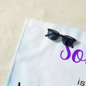 Gepersonaliseerde WILD ONE Boho Paint Paarse roze  Strandlaken (In situ)