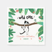 Gepersonaliseerde Wild One Tuxedo Kat Kinder 1e Ve Servet (Voorkant)